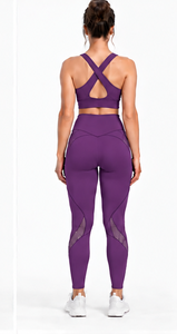 Conjunto de Yoga para Mujer, Sujetador Deportivo Acolchado, Leggings de Cintura Alta, Dos Piezas, Suave como la Mantequilla, Elástico en Cuatro Direcciones, Ropa Deportiva para Gimnasio y Entrenamiento - Product Image 2