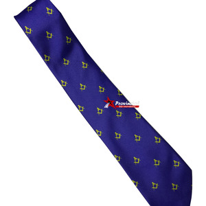 Corbata Azul Marino de Diseño Clásico para Hombre, con Logotipo Personalizado, de Poliéster y Seda, para Masonería - Product Image 1