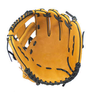 Wholesale Custom Genuine Leather Baseball Glove Professional Infield Outfield Pitcher Softball Mitt for Adult Youth Training Tan - Product Image 4