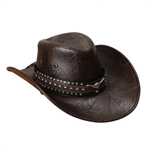 Antique Genuine Leather Cowboy <b>Hats</b> Premium Quality Fashion Unisex Casual Travel Beach Picnic Caps Four Seasons Wholesale Price - Product Image 6