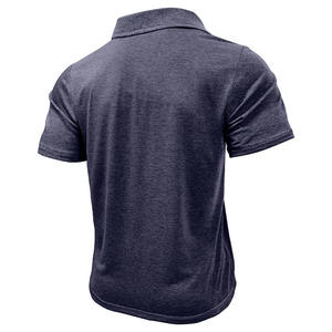 เสื้อโปโลแขนสั้นผู้ชาย ผ้าคอตตอนถัก สีสันสดใส ระบายอากาศดี ดีไซน์ลำลอง ติดกระดุมด้านหน้า ทรงปกติ - Product Image 5
