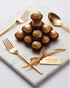 Stylish Copper Coated Cutlery Set Stainless Steel High Mirror Polish Rust Resistant For Dinner Table Parties And Restaurant - Product Image 6