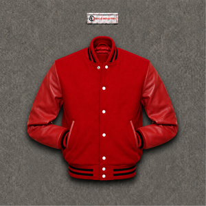 Veste universitaire en laine rouge, col rabattu, coupe classique, couleur unie, pour l'automne, qualité supérieure, douce, chaude, confortable, élégante, tendance - Product Image 5