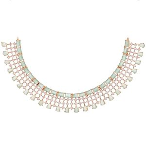 Pendientes de aleación chapados en oro rosa con cristales de imitación y piedras en forma de lágrima, diseño geométrico para mujer, joyería de boda - Product Image 2