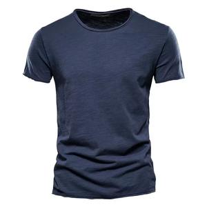 Camiseta de algodón de alta calidad para hombre, camiseta con diseño de Color sólido y cuello redondo, ropa informal clásica para hombre, camisetas para hombre - Product Image 1