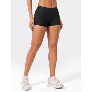 Shorts Deportivos Negros Clásicos sin Costuras de Cintura Alta para Mujer, Shorts Ajustados para Gimnasio, Yoga, Ciclismo, Control de Abdomen - Product Image 5