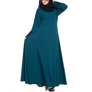 Elegant Black Ladies <b>Abaya</b> Long Sleeve Modest Muslim Dress Full Length Robe for Prayer and Daily Activities - Product Image 2
