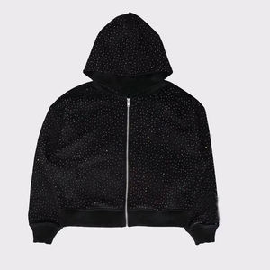 Sweat-shirt à capuche pour homme avec protection UV, en coton et polyester, avec strass, revêtement cristallin anti-soleil - Product Image 1