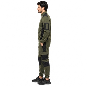 Survêtement de sport décontracté pour homme, tissu doux, veste à fermeture éclair intégrale, pantalon à taille élastique, construction respirante, confortable au quotidien - Product Image 4