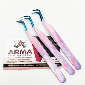 แหนบต่อขนตาปลายแหลมสีน้ำเงินแบบโค้งรุ่น Hock ขายดีที่สุด ใช้งานได้จริง ทนทาน เป็นมิตรต่อสิ่งแวดล้อม พร้อมโลโก้สั่งทำได้ - Product Image 4