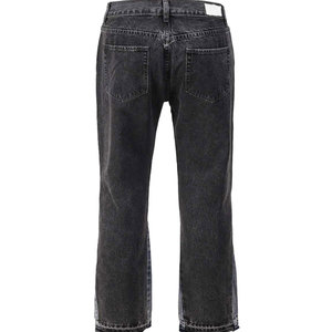 Jean Droit en Denim Tricoté de Haute Qualité, Style Streetwear, Taille Moyenne, Effet Délavé Vintage, Grande Taille, pour Homme, Hiver, Automne, Été - Product Image 2