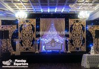 Designer Wedding Stage Backstage Frames Wall USA Wedding Backdrop Stage Frames Decor Stylish Wedding FRP Backdrop Frames