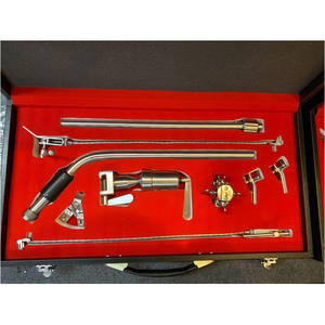 Retracteur cérébral LEYLA pour neurochirurgie, bras flexibles, ensemble COMPLET avec coffret en bois - Product Image 1