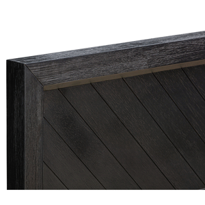 Elegante Estructura de Cama de Madera con Cabecera y Piecera Simétricas en Diseño Chevron, Estilo Inspirado en Mediados de Siglo para una Decoración de Dormitorio con Estilo - Product Image 5