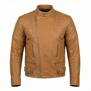 Veste de moto en cuir pour homme NAI-0488A, style biker, vente en gros, vêtements de moto, couleur personnalisée - Product Image 1