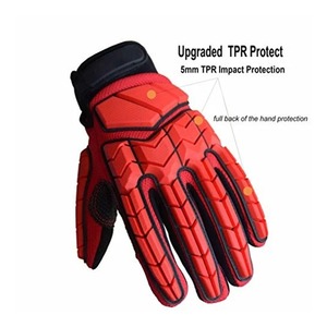 Guantes Deportivos Tácticos Rojos y Negros de Cuero PU Antideslizantes con Impresión por Sublimación, Equipo de Protección Unisex - Product Image 3