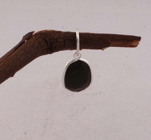 Collier en argent sterling 925 avec pendentif en onyx noir, pierre précieuse naturelle, bijoux artisanaux faits à la main, vente en gros, style bohème vintage pour femme - Product Image 3