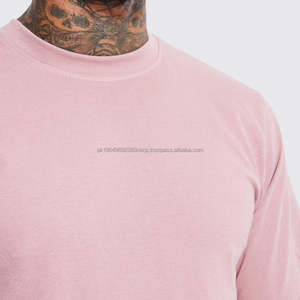 เสื้อยืดคอกลมลายริบบ์ พิมพ์โลโก้ตามสั่ง ทรงมาตรฐานสำหรับผู้ชาย เสื้อยืดผู้ชายทรงปกติ ผ้าฝ้าย 100% - Product Image 6