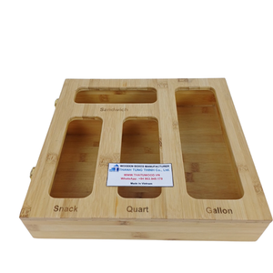 Caja de madera para sándwiches con 4 compartimentos, para refrigerios, de un cuarto de galón, reutilizable, hecha a mano, fabricada en Vietnam. - Product Image 6