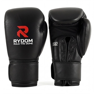 Gants de boxe RYDOM 16oz en cuir à lacets, gants d'entraînement à doigts entiers pour adultes, équipement de frappe en cuir de vachette - Product Image 1