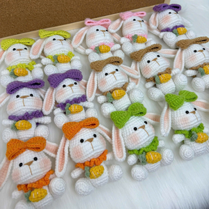 Custom Design Handmade Crochet <b>Keychain</b> Mini Charm Collection with Cute Characters Animals Flowers and Daily Objects for Retail - Product Image 3