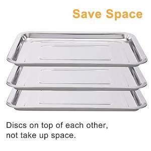 Bandeja médica de acero dental de calidad premium, bandeja cuadrada para herramientas, bandeja para instrumentos, bandeja para operaciones, placa para tratamiento quirúrgico - Product Image 3