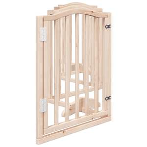 Barrière pliable pour chien en bois de peuplier à 6 panneaux avec porte, 118,1 pouces, barrière et enclos pour animaux de compagnie - Product Image 5