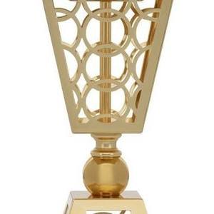 Luxury Gold Goblet Bakhoor Burner Interlocking Circle Filigree Incense Censer with Pedestal Base for Oud and Frankincense - Product Image 3