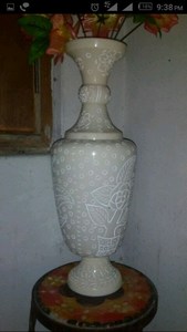 Vase à fleurs en résine artisanale de luxe, vase de sol moderne de luxe pour la décoration de la maison et de l'hôtel - Product Image 5