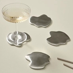 Modern Design Metal Coasters For Home Decor <b>Table</b> <b>Protection</b> And Stylish Drink Serving Presentation - Product Image 1