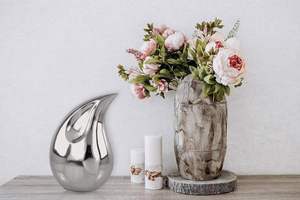 Royal Aluminum Tear Drop Cremation <b>Keepsake</b> Urn Memorial Tribute Holder Designed With Durable Elegant Lid Closure - Product Image 4