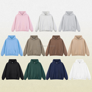 Haute qualité 350GSM sweat à capuche en relief coton lourd surdimensionné hommes sweats à capuche blanc Streetwear polaire sweats à capuche - Product Image 4