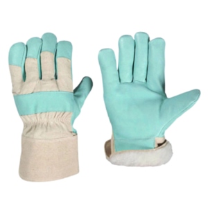 Cold-Resistant Canadian Rigger Leather Working Gloves Breathable Cowhide Grain Leather CE Certified Safety <b>Cuff</b> 11 oz Hand <b>Arm</b> - Product Image 3