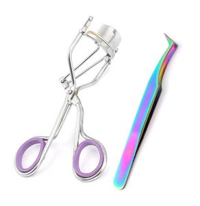 Ensemble de 2 pinces à cils durables et réutilisables en acier inoxydable, pinces à cils multi-usages, naturelles - Product Image 1