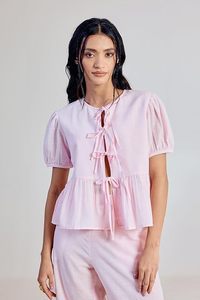 Camisa de playa de manga corta para mujer, con botones, informal, holgada, para verano - Product Image 3