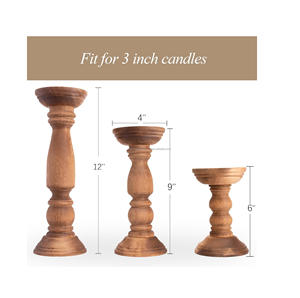 เชิงเทียนไม้ออกแบบได้ตามที่ต้องการรูปทรงและขนาดที่ดีที่สุด - Product Image 2