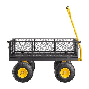 Carrello da Giardino in Acciaio Resistente 500 Libbre con Ruote da 10 Pollici per Ogni Terreno, Carrello Utilitario in Metallo per Giardino - Product Image 3