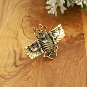 Handmade Brass Scarab Beetle <b>Ring</b> Wholesale, Winged Insect Statement <b>Ring</b>, Antique Brass <b>Adjustable</b> <b>Ring</b>, Egyptian Style Jewelry - Product Image 4