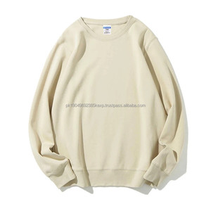 สเวตเตอร์แบบสวมหัวสำหรับผู้ชายและผู้หญิงเสื้อสเวตเตอร์แบบสวมหัวธรรมดาลำลองสีพื้นโลโก้คอกลมสำหรับผู้ชายและผู้หญิง - Product Image 5