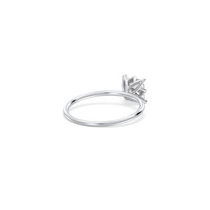 Bague solitaire en or massif 14 carats avec diamant de laboratoire certifié REYES IGI, diamant HPHT CVD, pour fiançailles - Product Image 4