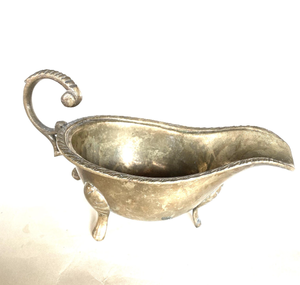 Salsera de Metal Vintage con Asa de Bola Decorativa, Base de Trípode y Borde de Cuerda, Servidor de Salsas de Latón Puro de Alta Calidad - Product Image 5