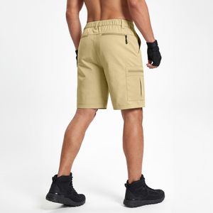 Mens Classic Cargo Casual Shorts Elastic Waist 100% Polyester Canvas Knitted Fabric Breathable Modern Fit Easy Wear Comfort - Product Image 4