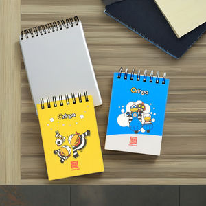 Vietnam Hong Ha Compact <b>Spiral</b> Hardcover <b>Notebook</b> A7 Laminated Cover Clear Ruling Safe Natural Paper Digital Printing Model 4165 - Product Image 1