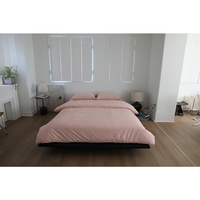 Literie d'hôtel en coton lavable, abordable, style simple et élégant, couette classique, collection luxueuse, textures en coton moelleux.