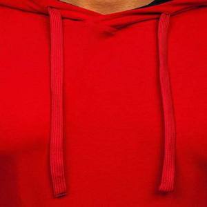 Sudadera con Capucha de Algodón de Alto Rendimiento para Hombre, Manga Corta, Bordada, con Logotipo Personalizado, Color Rojo, Transpirable, Teñido Liso, Otoño - Product Image 5