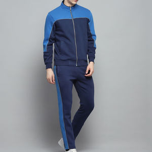 Conjunto Deportivo de Dos Piezas para Hombre, Chaqueta y Pantalón con Cierre y Bloques de Color, Cómodo y Casual, con Logotipo Personalizado OEM - Product Image 1