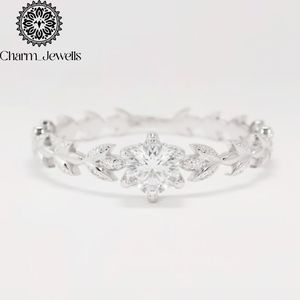 Anillo de Compromiso Charm Jewells con Moissanita, Plata 925, Certificado IGI, 3 GM, Engaste Clásico de Puntas, Anillo de Boda Romántico para Mujer - Product Image 6