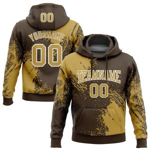 Sweat à capuche personnalisé pour homme avec impression de gouttes de peinture, nom et numéro, sublimation, polyester, tenue d'équipe - Product Image 5