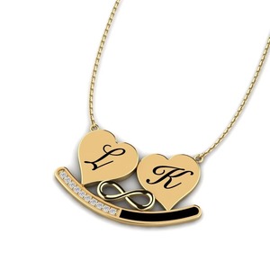 Elegante colgante con diseño de letra en plata, diamante cultivado en laboratorio, colgante chapado, aspecto lujoso, estilo hip hop, colgante de joyería unisex. - Product Image 2