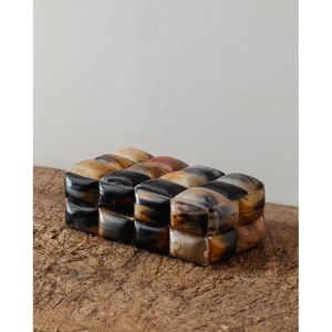 Boîtes de rangement décoratives en corne de buffle naturelle de haute qualité, faites à la main, vaisselle colorée pour bijoux, fruits secs, vente en gros - Product Image 2